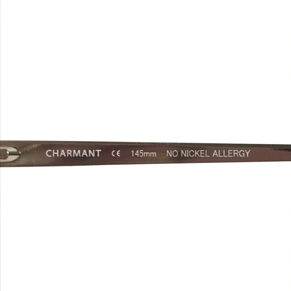 Charmant Eyeglasses Frames CH8186 BR Brown Rectangle Wire Rim Titanium 55-18-145
